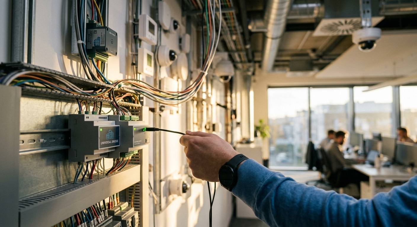 RecessD device installed on building equipment
